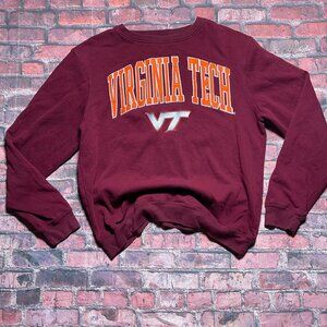Vintage Virginia Tech University Hokies Maroon Sweatshirt Size Medium 90s Y2K
